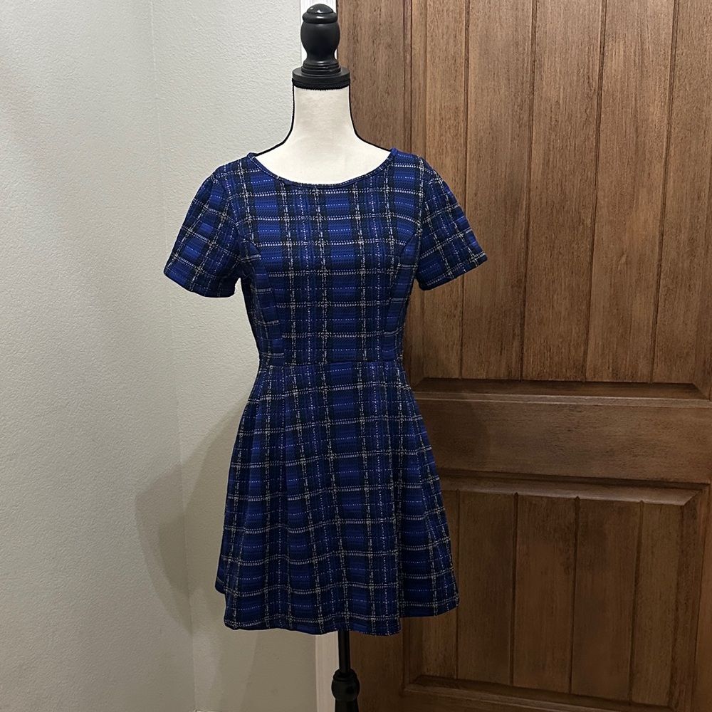 Finn & Clover- Plaid Skater Dress EUC